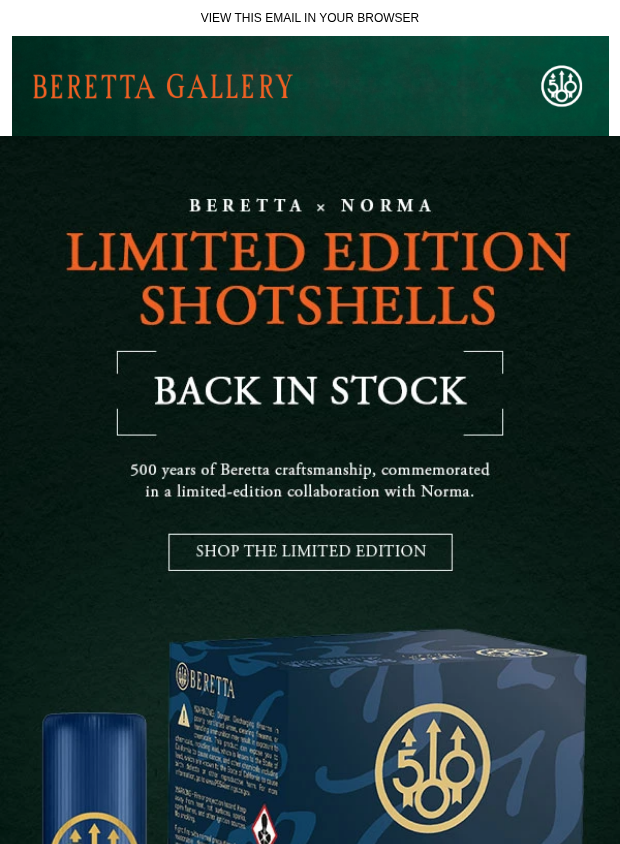 Preview of Back in Stock! Beretta × Norma 500 Years Limited Edition by beretta.com