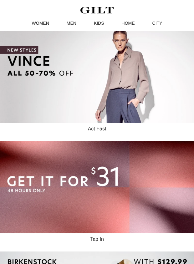 Preview of All 50 – 70% Off Vince (with New Styles) by gilt.com