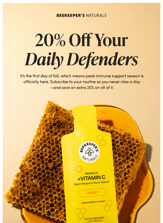 Preview of 20% Off Your Fall Defenders on Repeat 🤧 by beekeepersnaturals.com