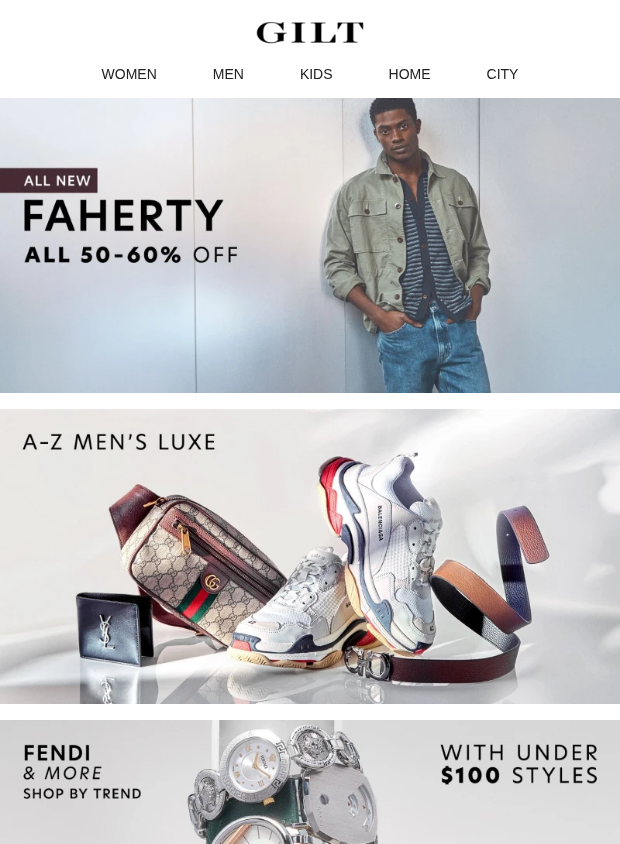 Preview of All 50 - 60% Off All-New Faherty by gilt.com