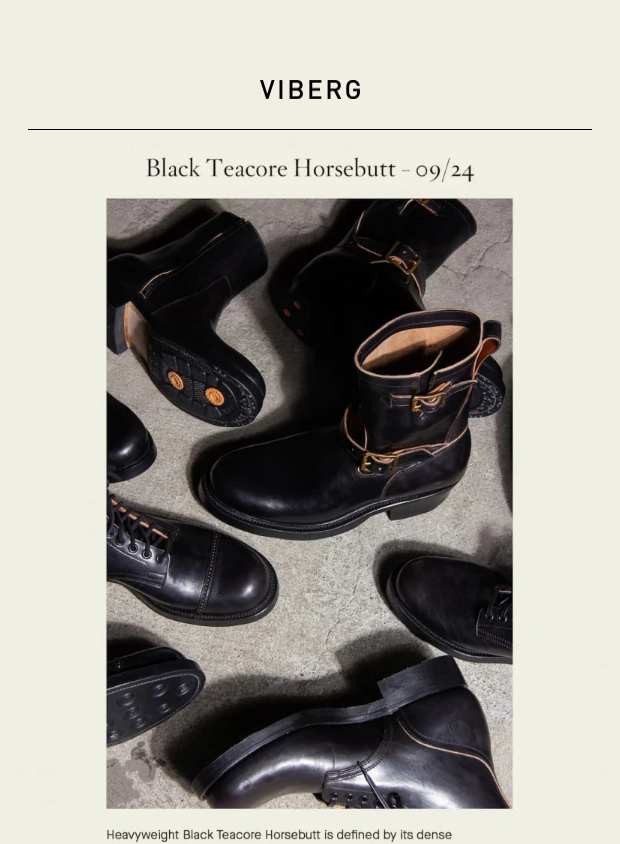 Preview of Black Teacore Horsebutt - 09/24 by viberg.com