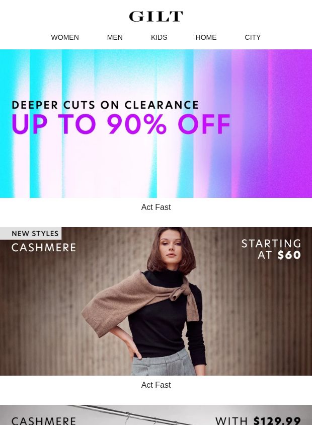 Preview of Up to 90% Off ‼ Deeper Cuts on Clearance by gilt.com
