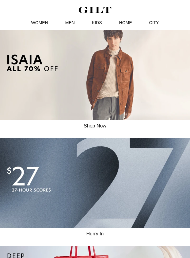 Preview of ISAIA All 70% Off | $27 Scores: Limited Time by gilt.com