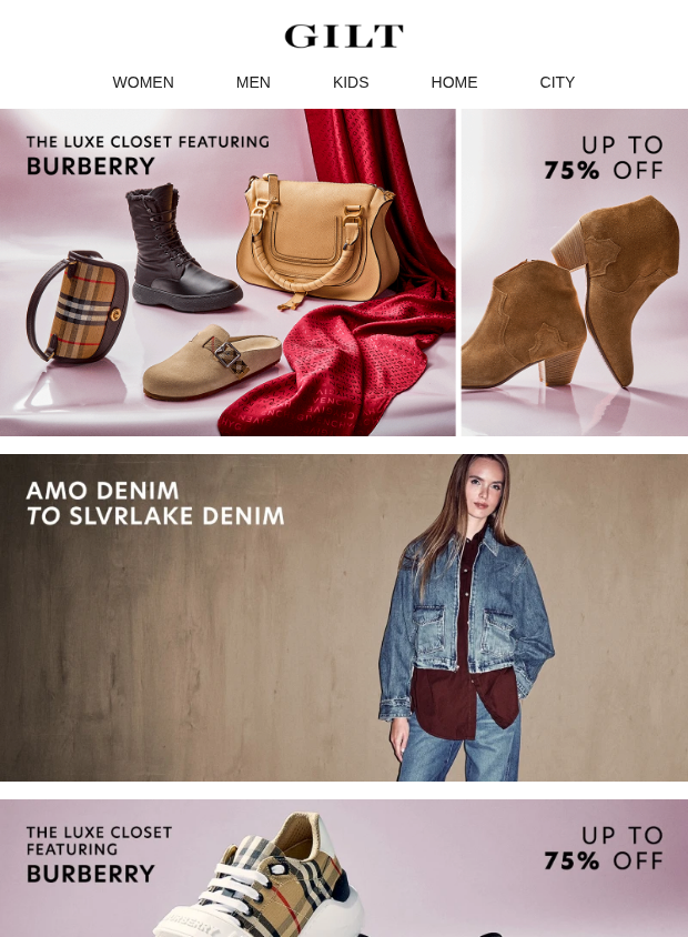 Preview of Up to 75% Off The Luxe Closet Featuring Burberry by gilt.com