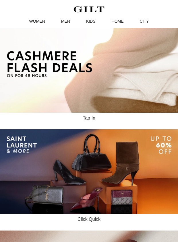 Preview of Cashmere Flash Deals ⚡️ Only 48 Hours by gilt.com
