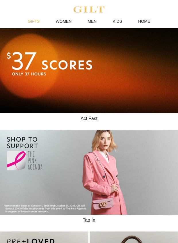 Preview of $37 Scores. 37 Hours. by gilt.com