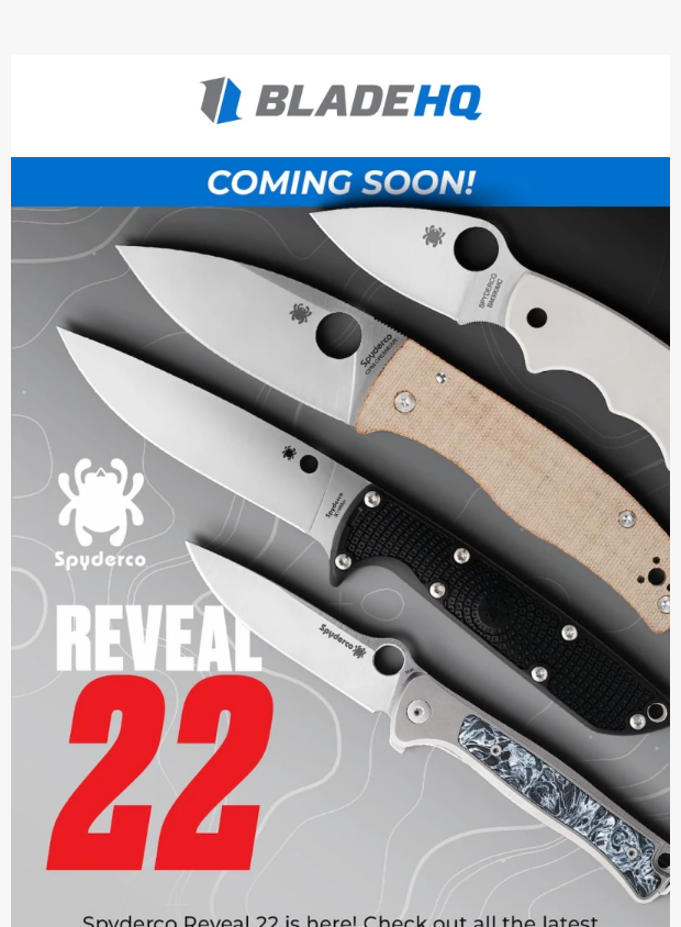 Preview of Spyderco Reveal 22 is here! Pre-order to secure yours. by bladehq.com
