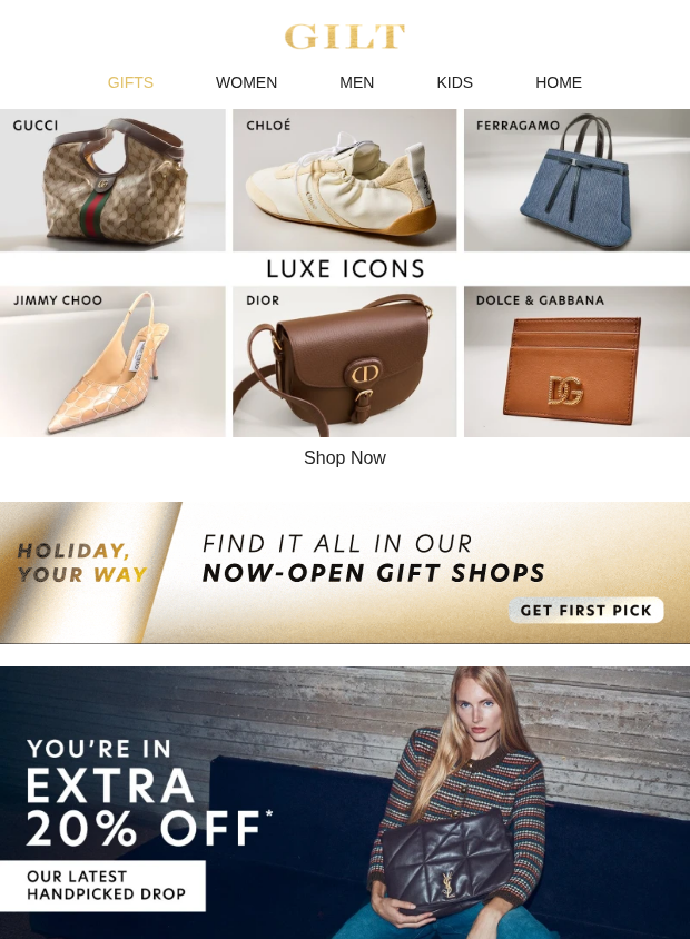 Preview of  Gucci, Chloé, Ferragamo, Jimmy Choo, Dior, and Dolce & Gabbana by gilt.com