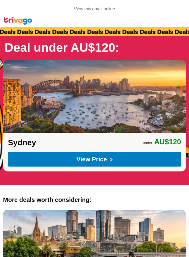 Preview of Hotels under AU$120! That’s a deal 🤑 by trivago.com.au