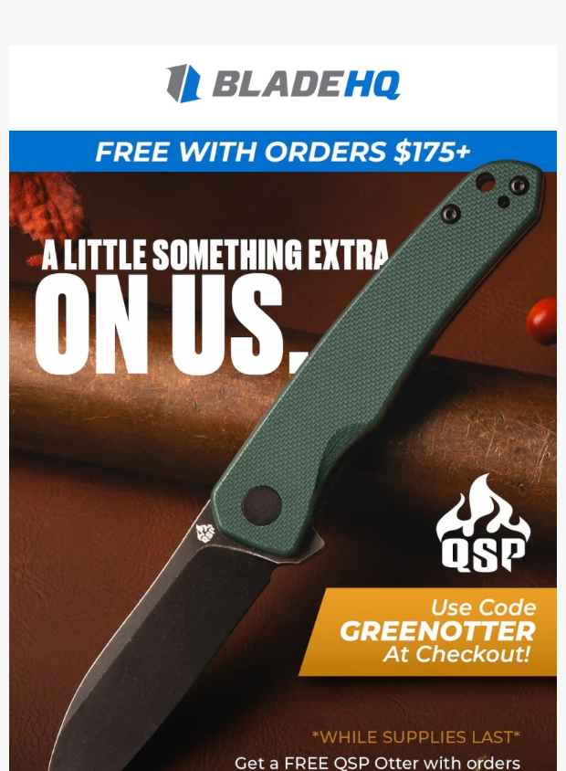 Preview of Get a little something extra on us! by bladehq.com