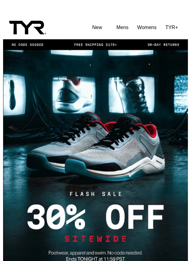 Preview of Ends Tonight: 30% Off Sitewide by tyr.com