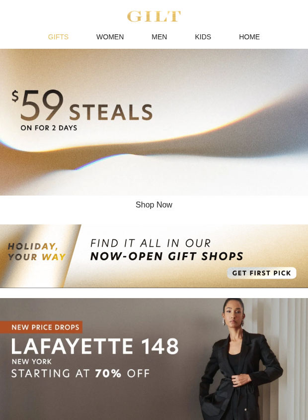 Preview of ➤ $59 Steals ➤ 2 Days to Shop It All ➤ by gilt.com