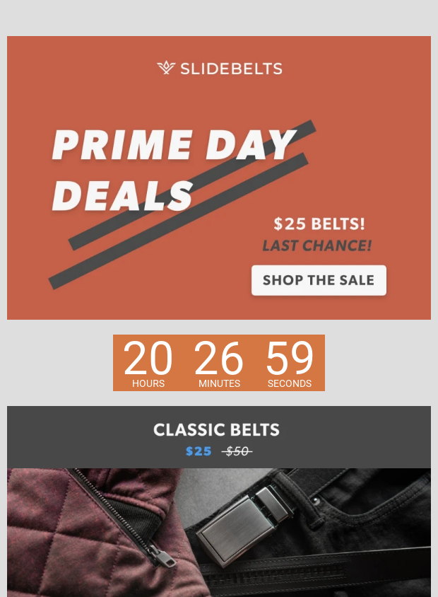 Preview of ⏰ Last Chance: $25 Belts End Tonight by slidebelts.com