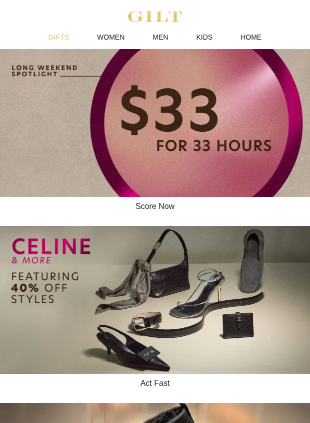 Preview of ★ $33 for 33 Hours ★ Long Weekend Specials by gilt.com