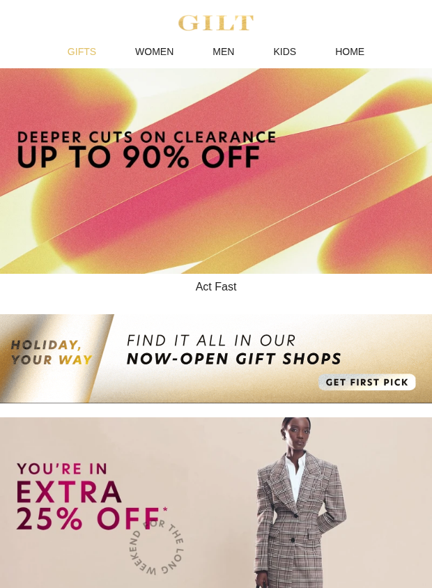 Preview of Up to 90% Off DEEP Cuts on Clearance by gilt.com