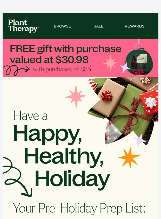 Preview of Your Pre-Holiday Prep List ﻿﻿🗒️ by planttherapy.com