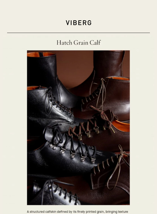 Preview of Hatch Grain Calf - Releasing October 15th by viberg.com