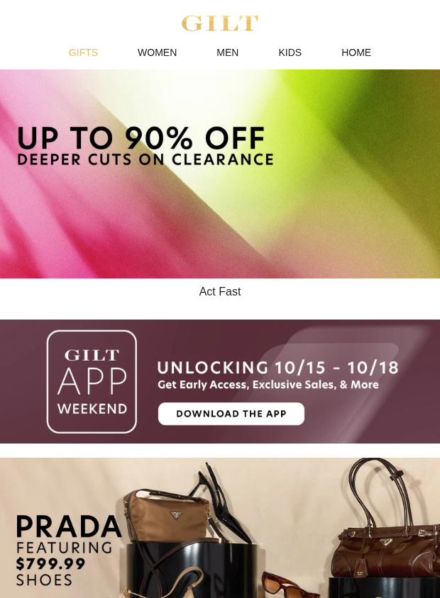 Preview of Up to 90% Off DEEPER Cuts on Clearance by gilt.com