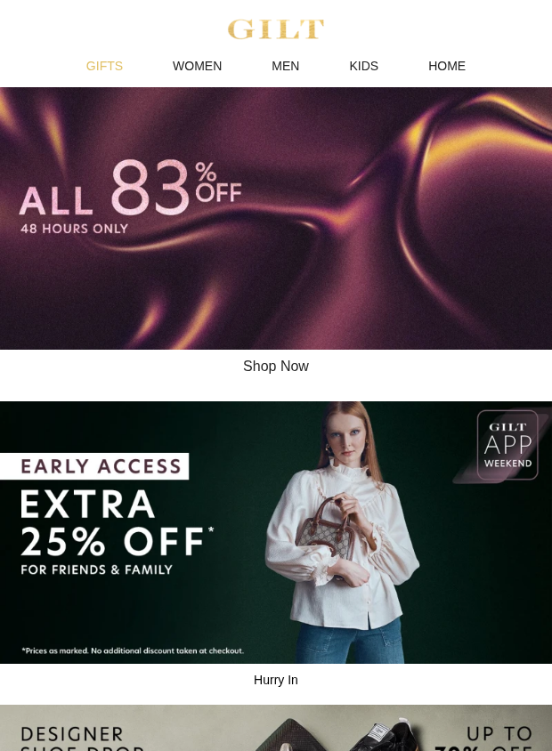 Preview of ALL 83% Off Inside (For 48 Hours) by gilt.com