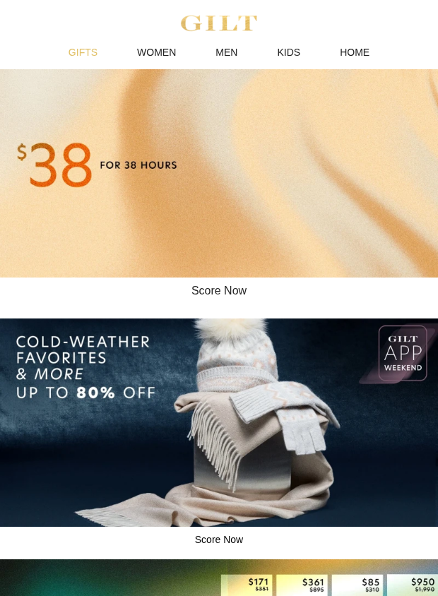Preview of $38 for 38 Hours. On NOW. by gilt.com